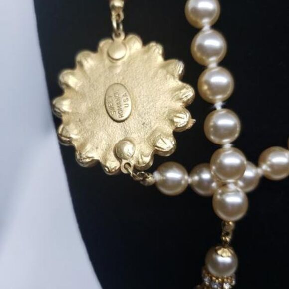 Vintage Faux Ivory & Champagne Pearls - Picture 3 of 5